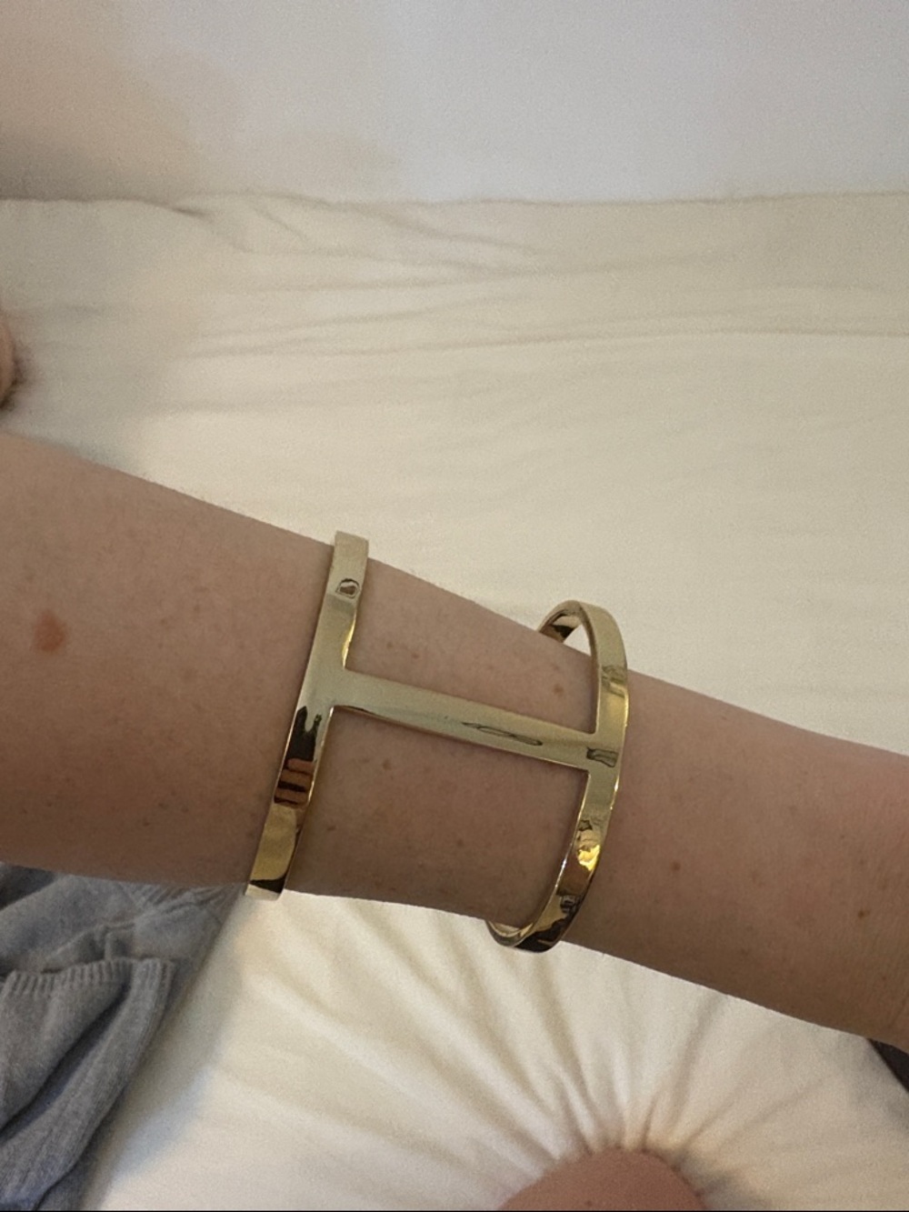 Vince Camuto Gold Geometric Open Cuff Bracelet - Women Accessories